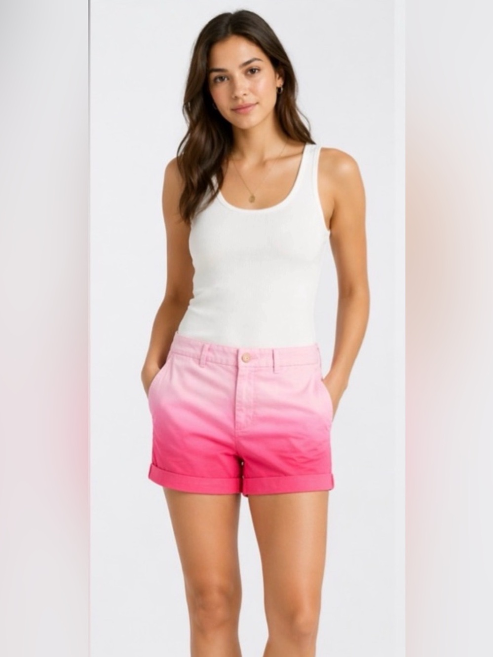 Gap Khakis By Gap Ombré Boyfriend Shorts